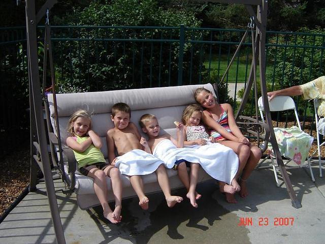 at the pool