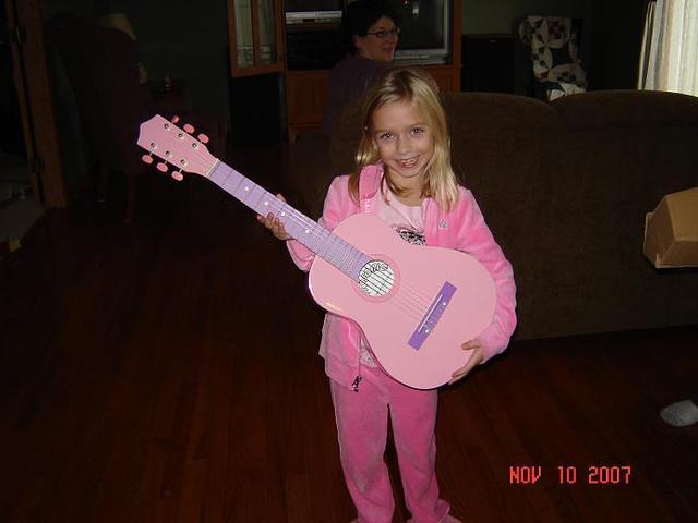 pink guitar